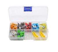 Cablaggio di protezione TMP1105 1 Set 12V 24V 32V Scatola dei fusibili universale for automobili con 140 pezzi Micro for auto 2 inserti Fusibile a lama