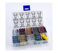 Cablaggio di protezione TMP1105 100 pezzi fusibili for auto medi 2A 3A 5A 7.5A 10A 15A 20A 25A 30A 40A + amplificatore clip con scatola assortimento fusibile lama automatica SUV