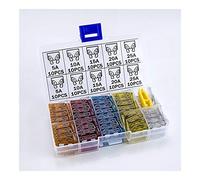 Cablaggio di protezione TMP1105 100pcs medio fusibile for auto 5A 10A 15A 20A 25A Amp con scatola di clip assortimento fusibili a lama automatica set veicolo camion SUV