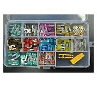 Cablaggio di protezione TMP1105 110pcs Assortimento di scatole di fusibili for camion for auto assortite for auto 1A 2A 3A 5A 7.5A 10A 15A 20A 25A 30A 40A