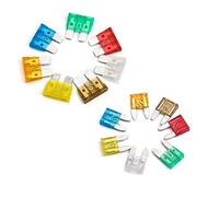 Cablaggio di protezione TMP1105 5/7.5/10/15/20/25/30 Amp Fusibili di dimensioni medie/piccole Tipo di lama Fusibile automatico for auto Kit misto da 242 pezzi con porta lama neri