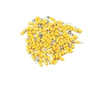 Cablaggio Forcella anello di crimpatura, 10 pezzi Connettore terminale a crimpare for cavi isolati in rame RV5.5 M4-M8 12-10AWG giallo(RV5.5-8)