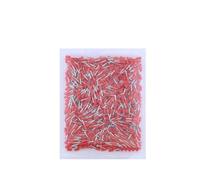 Cablaggio Forcella anello di crimpatura, 1000 pezzi Terminali a crimpare in rame isolati AWG 0,5-2,5 mm multicolore(Red,E7508)