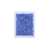 Cablaggio Forcella anello di crimpatura, 1000 pezzi Terminali a crimpare in rame isolati AWG 0,5-2,5 mm multicolore(Blue,E7508)