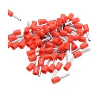 Cablaggio Forcella anello di crimpatura, E1508 Terminali isolanti for tubi 1,5 mm² multicolore confezione da 100(Red)