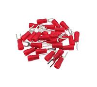Cablaggio Forcella anello di crimpatura, Terminali a crimpare a forcella isolati 0,5-10 mm2 22-8 AWG in ottone multicolore, diverse misure(Red,SV1.25-4)