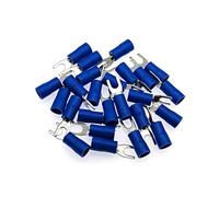 Cablaggio Forcella anello di crimpatura, Terminali a crimpare con forcella isolati a forcella, connettori for cavi elettrici, confezione da 25, 16-14 AWG(Blue,SV2-3)