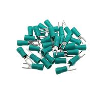 Cablaggio Forcella anello di crimpatura, Terminali a crimpare con forcella isolati a forcella, connettori for cavi elettrici, confezione da 25, 16-14 AWG(Green,SV2-10)
