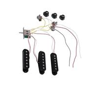 Cablaggio Per Chitarra Bobina Singola Cablaggio Pickup Per Chitarra Elettrica Precablato Con Interruttore A 5 Vie Durevole(Black)