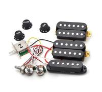 Cablaggio Per Chitarra Bobina Singola Cablaggio Professionale Per Pickup Per Chitarra Elettrica Precablato Con Interruttore A 5 Vie(HSH Black)