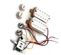 Cablaggio Pickup Per Chitarra Elettrica Pickup Multitipo A 5 Vie Precablato Per Chitarra Elettrica ST Nero-Bianco pickup per chitarra elettrica (Color : HH White)