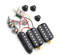 Cablaggio Pickup Per Chitarra Elettrica Pickup Multitipo A 5 Vie Precablato Per Chitarra Elettrica ST Nero-Bianco pickup per chitarra elettrica (Color : HSH Black)