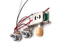 Cablaggio precablato Circuito Di Chitarra Elettrica A/B500K Elettronico Lunghezza Maniglia 15MM 1V1T Circuito Interruttore A Tre Velocità Circuito Di Controllo(Yellow)