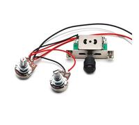 Cablaggio precablato Circuito Di Chitarra Elettrica A/B500K Elettronico Lunghezza Maniglia 15MM Circuito Di Controllo Interruttore A Tre Stadi 1V1T(Black)