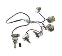 Cablaggio precablato per chitarra Humbucker Cablaggio senza saldatura 2V2T con pentole 500K e interruttore a levetta a 3 vie per serie LP Standard