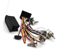 Cablaggio precablato Preamplificatore 2 Bande Chitarra Elettrica Basso Pickup Attivo Circuito Di Regolazione Del Tono Accessori Per Strumenti Musicali
