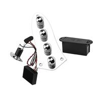 Cablaggio Professionale Chitarra Pannello di controllo preamplificatore per basso precablato in 1 pezzo con kit di cablaggio disponibile in nero oro e argento.(Chrome)