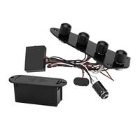 Cablaggio Professionale Chitarra Pannello di controllo preamplificatore per basso precablato in 1 pezzo con kit di cablaggio disponibile in nero oro e argento.(Black)