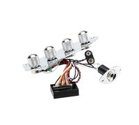 Cablaggio Professionale Chitarra Pannello di controllo preamplificatore precablato per chitarra argento con cablaggio per una facile installazione adatto per basso