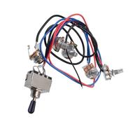 Cablaggio professionale per chitarra Assemblaggio Cablaggio Chitarra Elettrica Componenti Circuito A 3 Vie Potenziometri(Bk Cap)