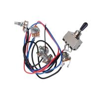 Cablaggio professionale per chitarra Circuito Per Chitarra Elettrica Con Potenziometro 2T2V E Cablaggio(Bk cap)