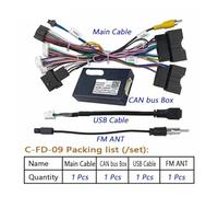 Cablaggio radio Android compatibile con Ford Focus Fiesta Ecosport 2012, adattatore CAN-Bus, kit presa connettore di alimentazione stereo