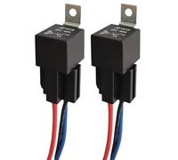 Cablaggio relè for auto JD1912 12V 40A 4 pin SPST con cavi colorati for auto, camion, furgoni, moto, barche(JD1912 plstic5pin24V)