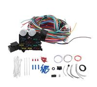 Cablaggio Universale a 12 Circuiti, Kit di Cablaggio a 12 Circuiti Cablaggio Universale per Fusibili per Auto Resistente Al Calore Compatibile con Rat Rod Sand Car Hot Rod,