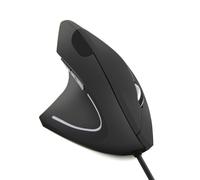 (Cablato per mano sinistra) Mouse verticale wireless per mano sinistra, ergonomico, ricaricabile, 1600