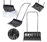 Pala da neve KADAX con bordo profilo in alluminio, pala da neve larga con ruote