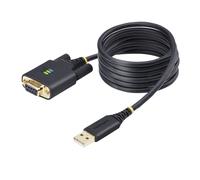 StarTech.com 6.6ft/2m USB to Null Modem Serial Adapter Cable, COM Retention, FTD