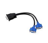 Câble Adaptateur Pour Séparateur VGA, Câble En Cuivre Pur 25 Cm Dms-59 En Cuivre Pur, Adaptateur Pour Séparateur VGA 15 Broches Femelle Pour Hp Dell Moniteur,Cartes Vidéo Pour Ordinateur