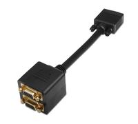 CABLE AISENS BIFURCADOR SVGA(3C+9) HDB15-M-2XHDB15-H ORO 20 CM - Nouvo