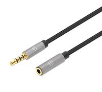 CABLE ALARGADOR AUDIO MANHATTAN AUX/JACK 3,5 MM 1M