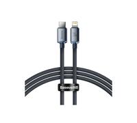 CÂBLE BASEUS CRYSTAL SHINE - TYPE C VERS LIGHTNING - PD 20W 2 METRI (CAJY000301) NERO compatibile con iPhone Plus XS XR 11 12 13