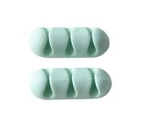 Cable Clips 2 Pack | Adhesive Cord Organizer for Desk/Nightstand/Wall | Plastic Cable Holder for Home Office & Car (Green)