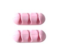 Cable Clips 2 Pack | Adhesive Cord Organizer for Desk/Nightstand/Wall | Plastic Cable Holder for Home Office & Car (Pink)