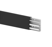 Cable Coach Battiscopa Altezza: 80 mm, battiscopa con canalina per cavi in nero, nasconde i cavi elettrici e consente di aggiungere prese di corrente, camera da letto, ufficio, 4 x 1,5 m