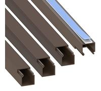 Cable Coach L1515BR4 - Canalina autoadesiva per cavi, 15 x 15 mm, lunghezza 4 m (4 x 1 m), colore: Marrone