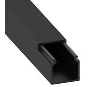 Cable coach L1515SW1 Canalina per cavi (autoadesiva) 15x15 mm in PVC, colore: nero, lunghezza 1 m