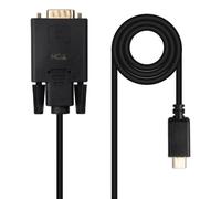 Cable Conversor Nanocable 10.15.5202 USB-C Macho a VGA Macho 1.8m Nero Cable Conversor Nanocable 10.15.5202 USB-C Macho a VGA Macho 1.8m Nero
