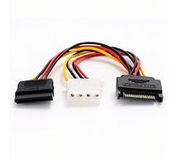 CABLE DE ALIMENTACION DELOCK SATA 15PIN - SATA 15PIN +4PIN MOLEX M/H