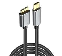 Cable de disco duro móvil de tipo c a Micro-B Cable de datos de disco duro USB3.1 a USB3.0,La velocidad de transmisión es de hasta 5 Gbps, Compatible con Toshiba,Seagate,WD disco duro externo,Galaxy S