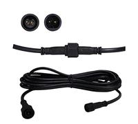 Cable de extensión solar de 5 m, cables extensores, dos núcleos con enchufe impermeable IP65 para luces de inundació