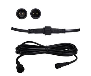 Cable de extensión solar de 5 m, cables extensores, dos núcleos con enchufe impermeable IP65 para luces de inundació