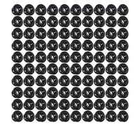 Cable Grommets 200Pcs Black | Fire Protected PA66 Material & Petal Design for Stable Fixation | Wire Hole Covers for Cabinets/Appliances/Panels | Insulated Cord Protection (RSB-16)