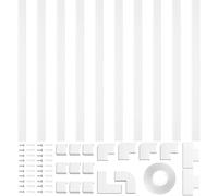 Cable Hider, Wire Raceway, Cord Cover Kit, Adhesive Wall Mount Track, Fire Resistant Pvc Channel Ideal for TV Wall Desk Baseboard Floor Home and Offices Use, 631g