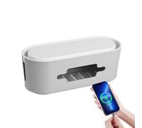 Cable Holder, Cord Management Box, Desktop Organizer, Under Desk Cover, Sturdy Material, Efficient Design, 12,6 x 5,12 x 4,53 pollici, Ideal for Organizing Cavi in Dormitories Or Bedside