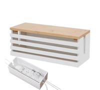 Cable Holder, Cords Concealer and Wires Organizer Box, 12,59 x 4,92 x 4,92 pollici Space Saving, Cable Storage Accessory for Desk, Kitchen Cabinet, Home, Office Wire Management Tray