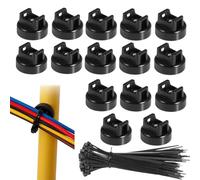 Cable Holder - Magnetic Cord Organizer - 2.2cm Adhesive Cable Management - 15pcs Pvc Cab.le Clips Reusable Wire Ties 180g Lightweight Design for Desk Car Wall Dorm Bedside Computer Use